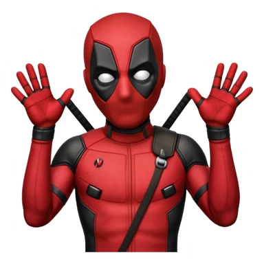 DeadPool from marvel rivals saying hi sticker