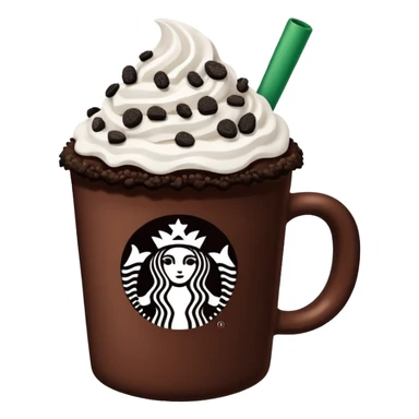  Starbucks hot cocoa with whipped cream and Oreo cookie crumbles  sticker