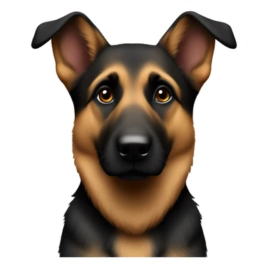 Black brown German shepherd mix sticker
