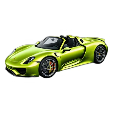 Porsche 918 spider de la face de côté sticker