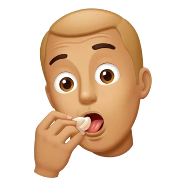 A guy licking a toenail  sticker