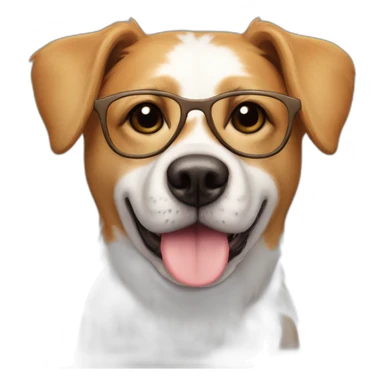 Chien avec lunettes de soleil sticker