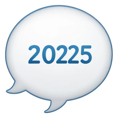 2025 in a speech bubble sticker