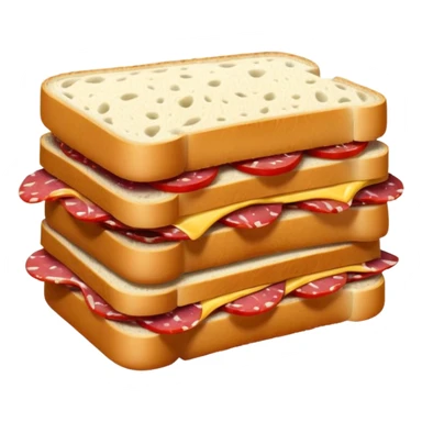 Salami sandwich simple sticker