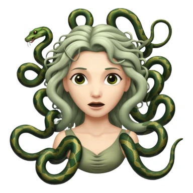 medusa hair falling out sticker