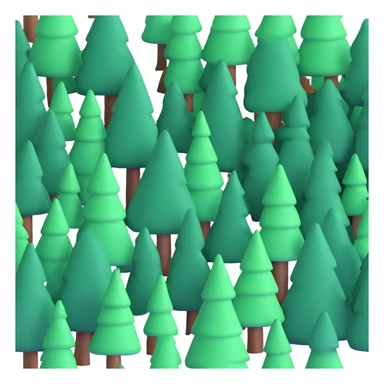 dense forest with pine trees sticker