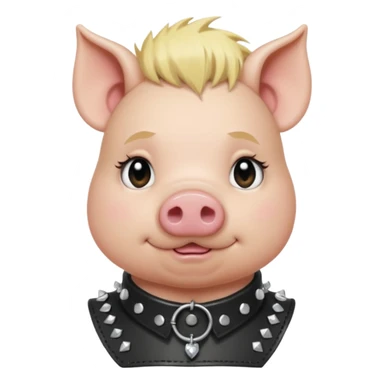 blonde haired punk pig sticker