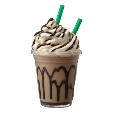 Magical Starbucks mocha cookie crumble Frappuccino drink with chocolate drizzle sticker