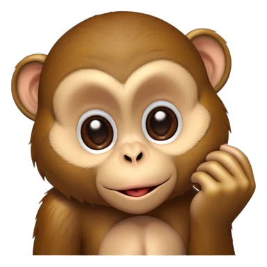 Monkey sending a kiss sticker