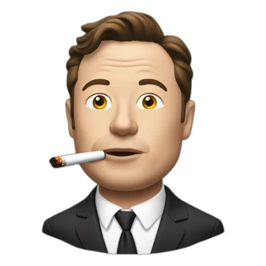 Elonmusk smoking sticker