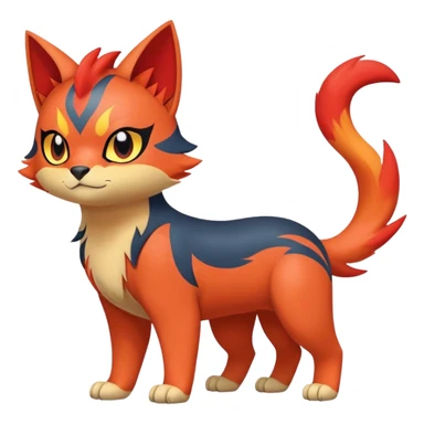  Quilava-Litten full body sticker