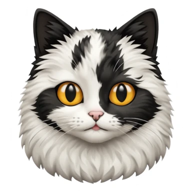Cat black and white stain sticker