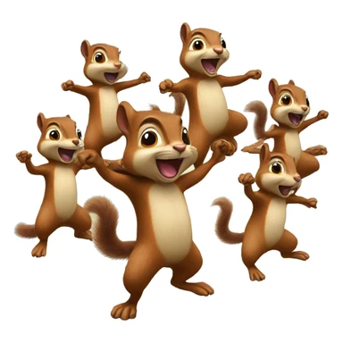 Army of dancing squirrel sticker