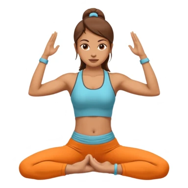 woman doing warrior yoga pose sticker