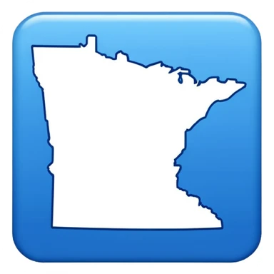 state of minnesota, plain white outline. sticker