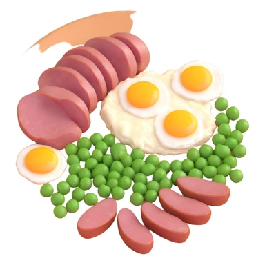 protein meat and eggs and peas sticker