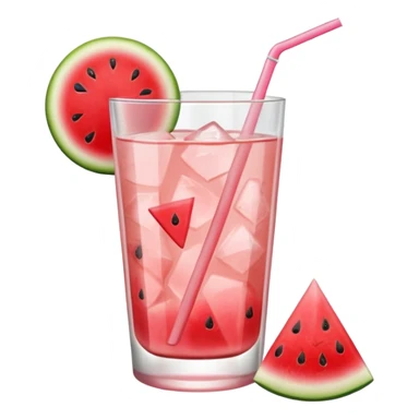 very light pink lemonade in glass with triangle chunk of watermelon on rim no straw sticker