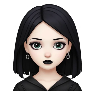 Gothic girl sticker