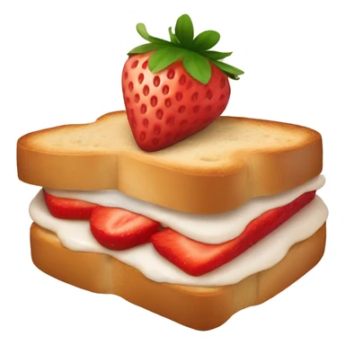 Strawberry and bread toast sticker