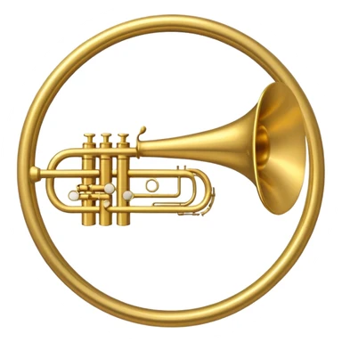 Trombone Inside a circle sticker
