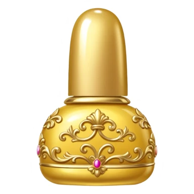 gold rococo wine inflatable puffy nail polish sticker