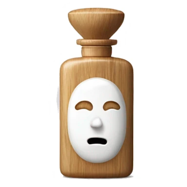 Wood stick white parfum bottle  sticker