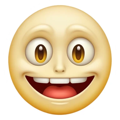 unsettling freaky emoji with distorted face sticker