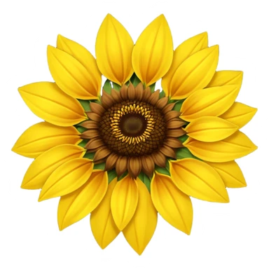Sunflower yellow wuth dark brown center sticker