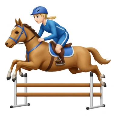 a person riding a dog like a horse over a hurdle sticker