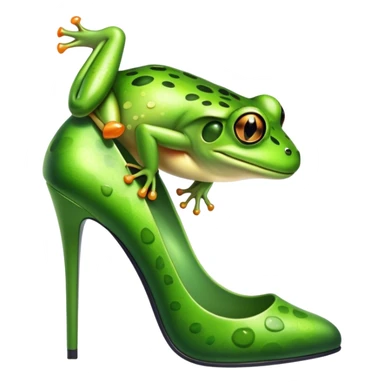 Frog wearing high heels sticker