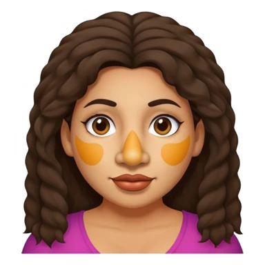 thick latina baddie with a hairy face and a large nose sticker