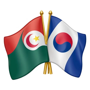 FRIENDSHIP FLAG OF PAK-SOUTH KOERA sticker