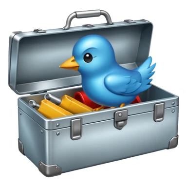 twitter with a toolbox sticker