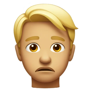 Sad pouting lip prominent sticker