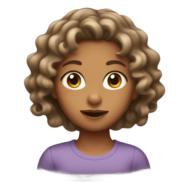 Taned girl with wavy hair  sticker