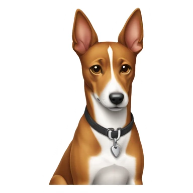 The dog basenji is sitting sticker