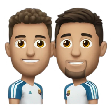 Ronaldo qui frape messi sticker