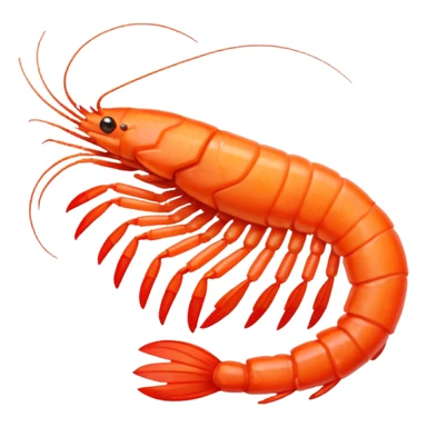 a shrimp in pixel art with "Envie de crevette" written below sticker
