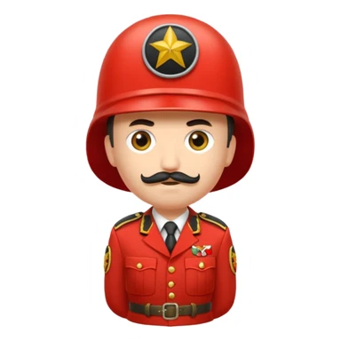 Eine Tomate mit Gesicht, armen, Beinen als Panzerkommandant sticker