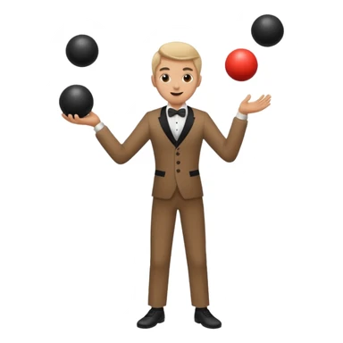 The juggler is tossing two bombs. sticker