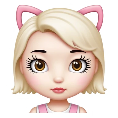  hello Kitty SANRIO, with an eyelash spoolie  sticker