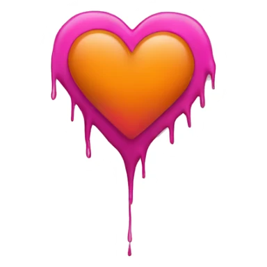 Black Pink orange grunge heart  sticker
