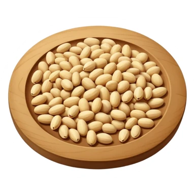 pine nuts on a wooden plate sticker