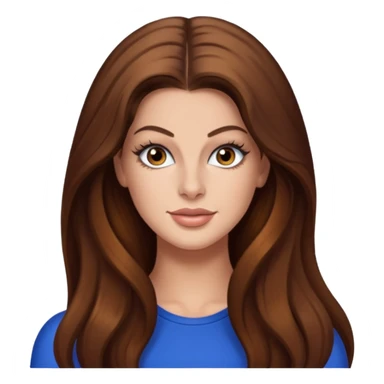 Hannah Stocking with long brown hair sticker