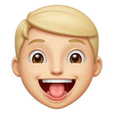 Super excited with toung out  sticker