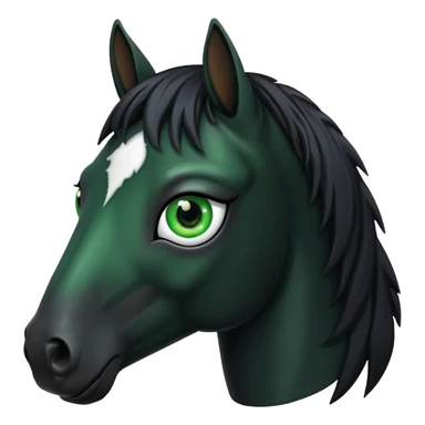 green eye black horse sticker