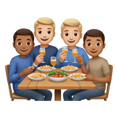 dia de jantar com amigos de infancia, mas so homens sticker