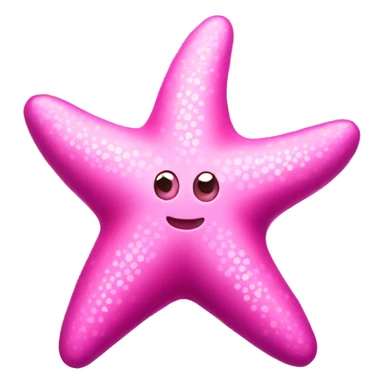 Pink shiny  starfish  sticker