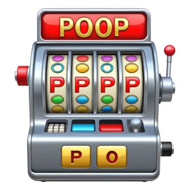 Slot machine, classic, 5 reels, nothing written on it, the symbols shown are not 7s, but in order letters P, R, O, P, O sticker
