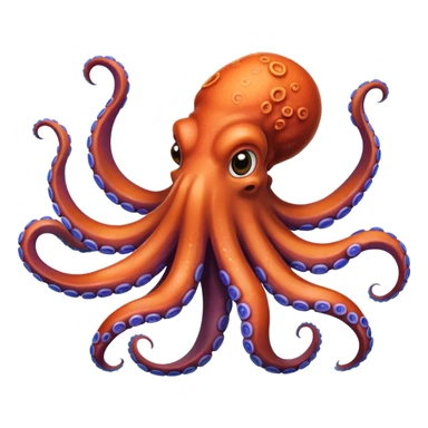 Octopus with different colored tentacles sticker